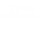 Thrive Collective Publishing logo, white text on transparent background, PUBLISHING corrected from PUBLISHERS