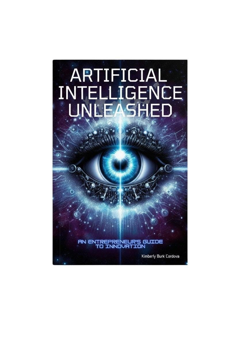 Thrive Collective Publishing: Artificial Intelligence Unleashed book cover, an entrepreneur's guide to innovation with a futuristic eye.