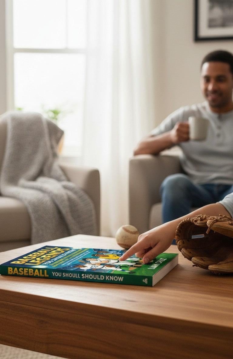 Thrive Collective Publishing's Baseball Legends You Should Know book cover, featuring illustrations of players and text.