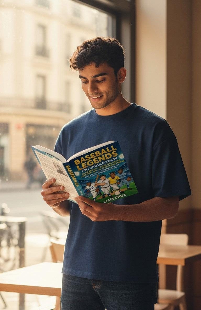 Thrive Collective Publishing's Baseball Legends You Should Know book cover featuring cartoon baseball players and author Liam Cruz.