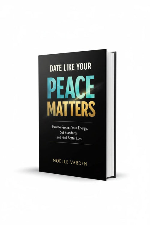 Thrive Collective Publishing's 'Date Like Your Peace Matters' book cover, a guide to dating with clarity and setting standards.