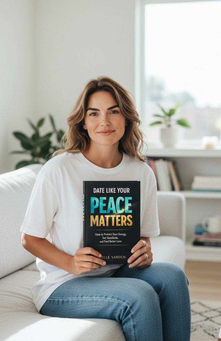 Thrive Collective Publishing: Date Like Your Peace Matters book cover, How to Protect Your Energy, Set Standards, and Find Better Love by Noelle Varden.