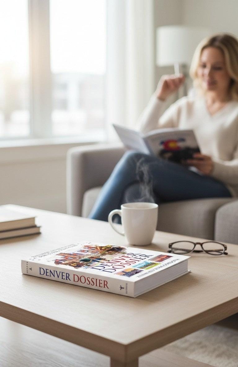Denver Dossier local guide book by Thrive Collective Publishing, featuring art, history, outdoors, and family fun.