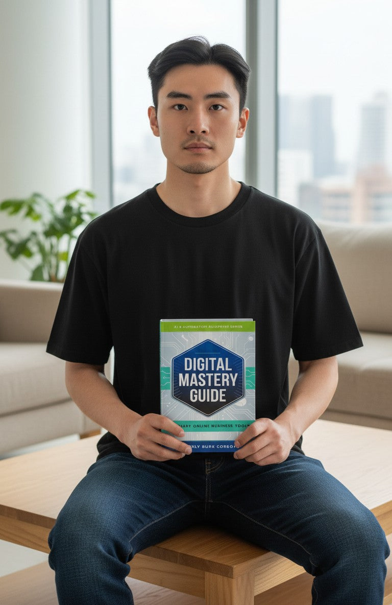 Digital Mastery Guide: Necessary Online Business Tools book cover by Thrive Collective Publishing. Features a blue hexagonal design with white text.