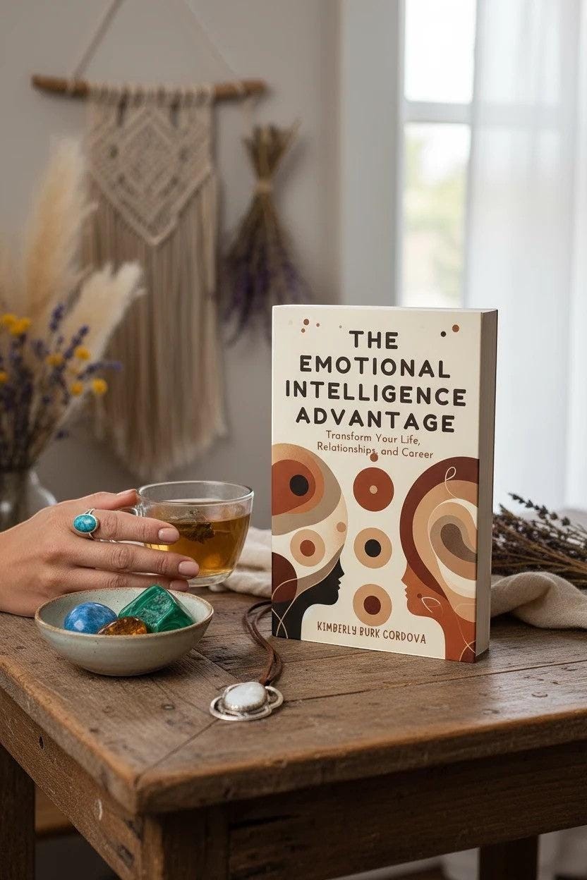 The Emotional Intelligence Advantage book by Kimberly Burk Cordova, a practical EQ guide for adults. Thrive Collective Publishing.