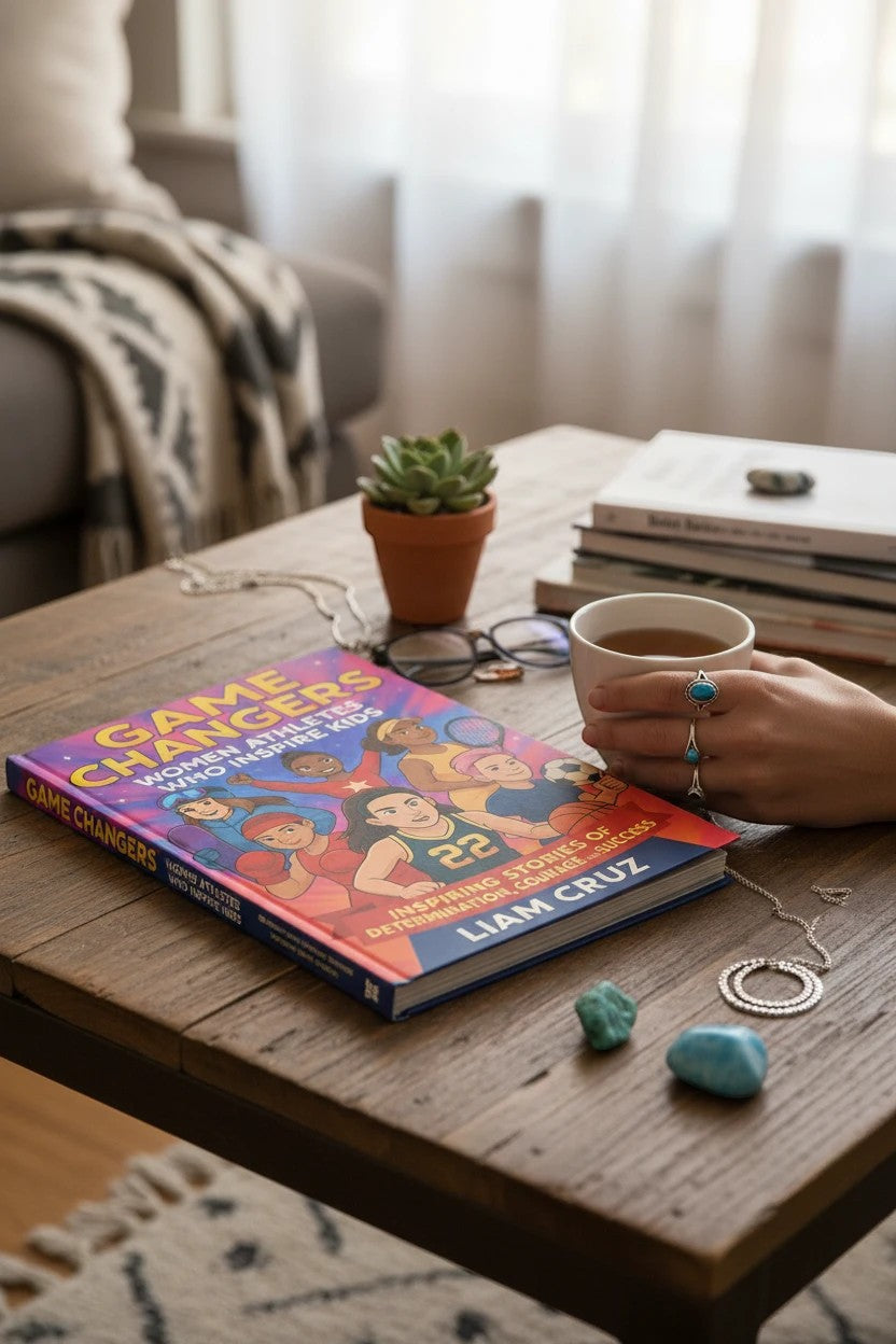 Game Changers: Women Athletes Who Inspire Kids book cover, featuring diverse female athletes in colorful illustrations. Thrive Collective Publishing.