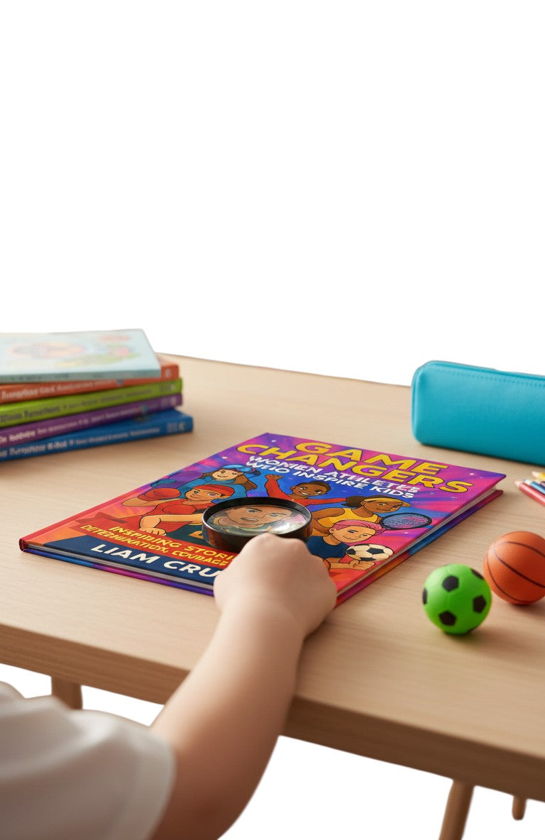 Game Changers: Women Athletes Who Inspire Kids book cover by Thrive Collective Publishing. Features diverse young athletes with sports equipment.