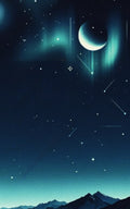 Thrive Collective Publishing Just Write journal with a midnight sky cover, featuring a crescent moon and aurora borealis.