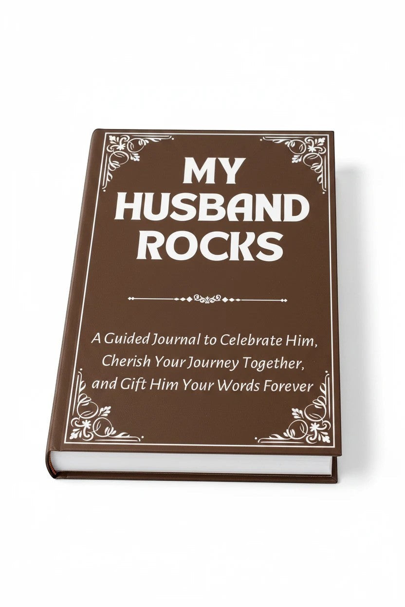Thrive Collective Publishing My Husband Rocks guided journal with prompts for celebrating him and your journey together.