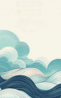 Thrive Collective Publishing Just Write Ocean Waves journal cover with abstract blue and white waves.