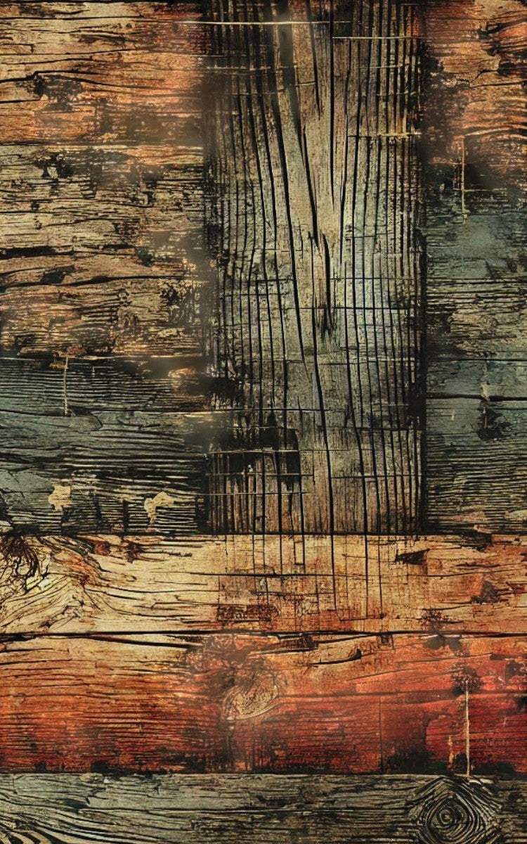 Thrive Collective Publishing Just Write journal cover with rustic wood texture in warm tones and distressed finish.
