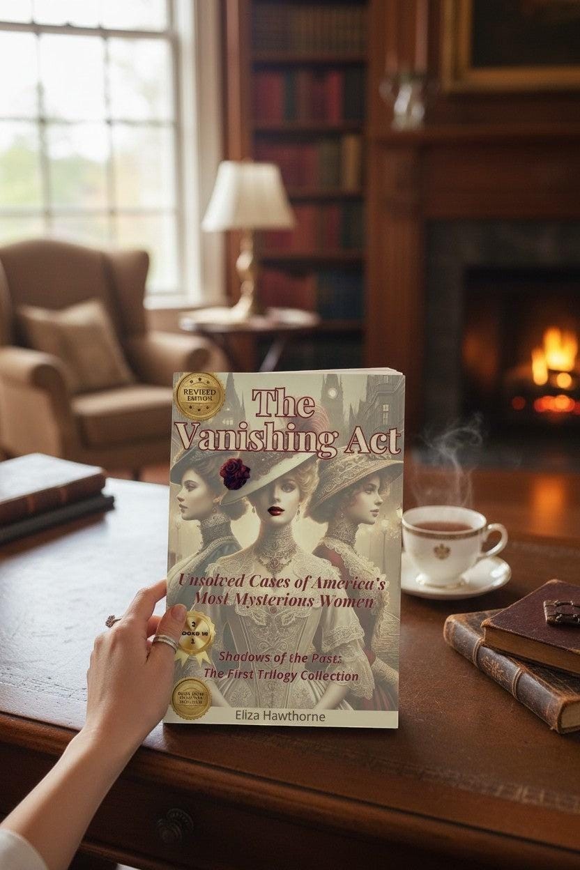 The Vanishing Act: Unsolved Cases of America's Most Mysterious Women by Eliza Hawthorne, a trilogy collection of true crime investigations.