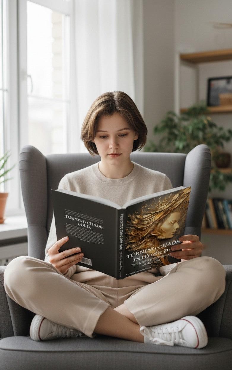 Thrive Collective Publishing paperback book "Turning Chaos into Gold: The Alchemy of Women's Leadership" by Kimberly Burk Cordova.