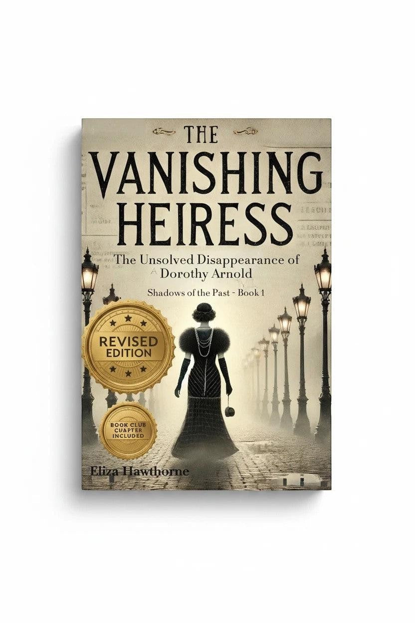 The Vanishing Heiress: The Unsolved Disappearance of Dorothy Arnold by Eliza Hawthorne, published by Thrive Collective Publishing. Paperback.