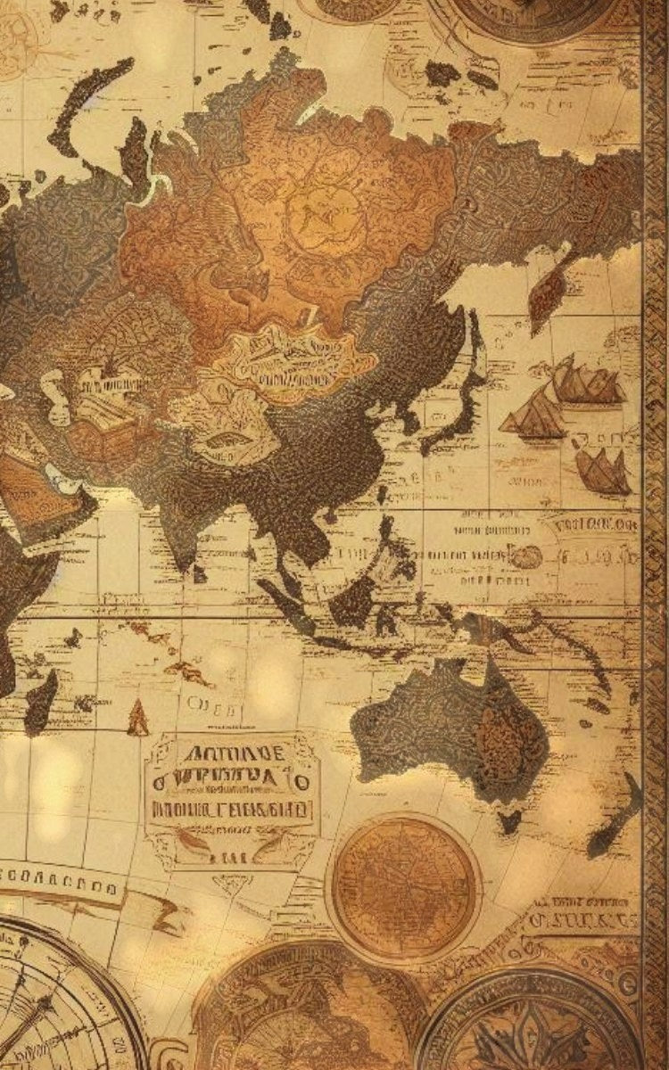 Thrive Collective Publishing Vintage Maps journal cover with antique cartography design. Ideal for travel notes.
